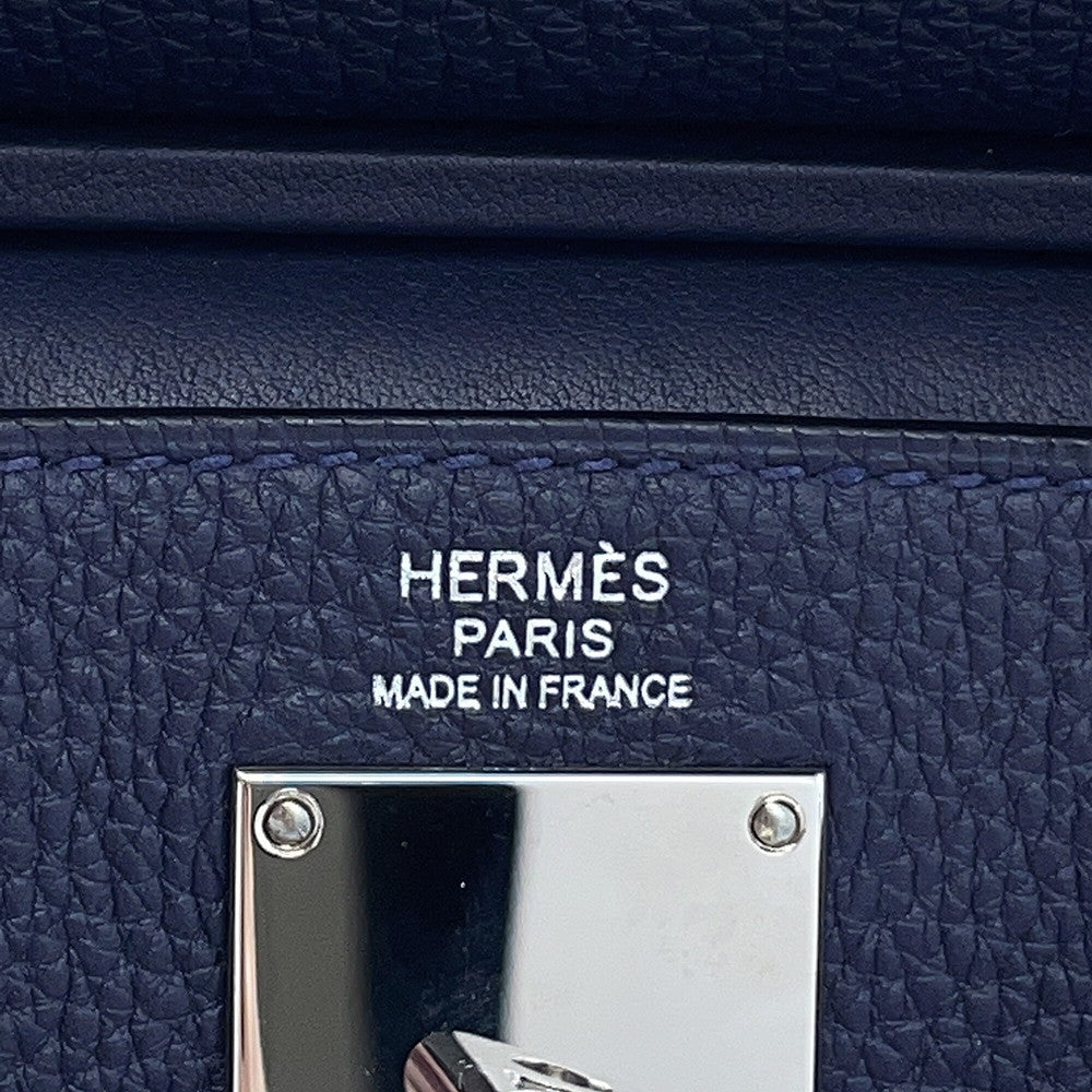 HERMES Kelly Akkad Blue Nuit Togo Leather Size PM