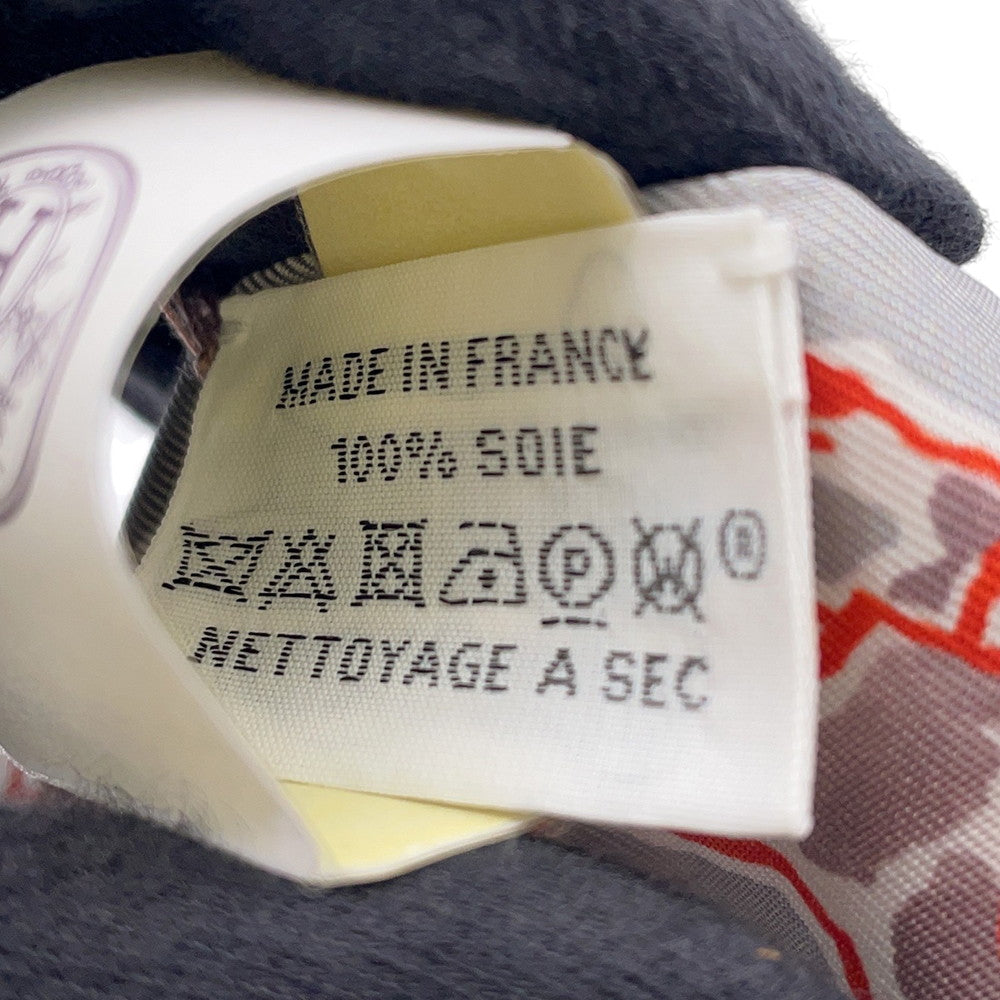 HERMES Twilly, the Free Horse, Chevaux en Liberte Grispearl/Rouge/White Silk100%