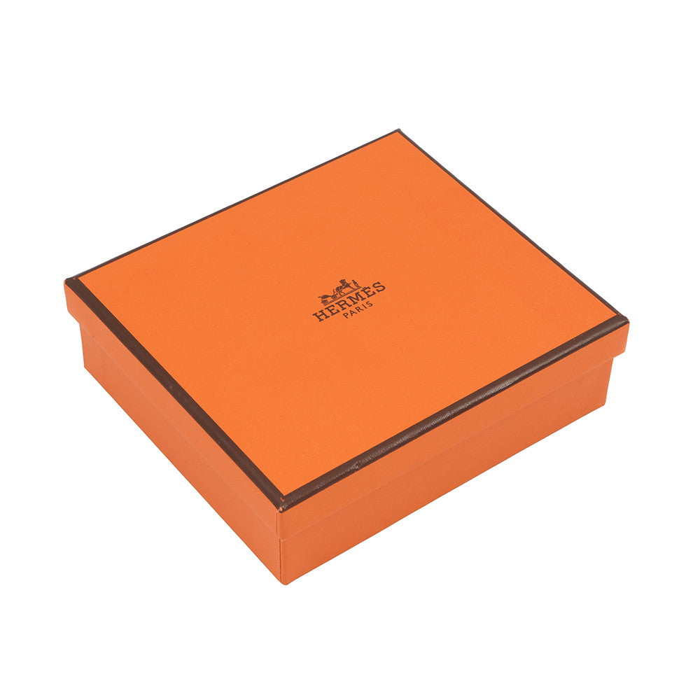 HERMES Avexois Compact ANIMAPOLIS Gold/Multicolor Swift Leather/Silk