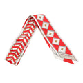 HERMES Twilly Colliers et Chiens forever Rouge/Blanc/Multicolor Silk100%