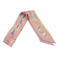 HERMES Twilly Do Re Boucles Rose Poudre/Blue Silk100%