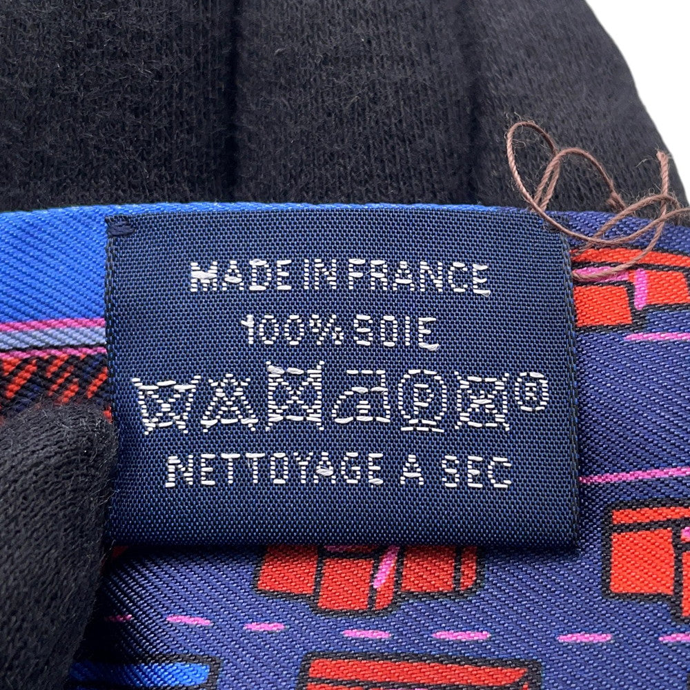 HERMES Twilly Pantin City Blue/Rose/Vert Silk100%