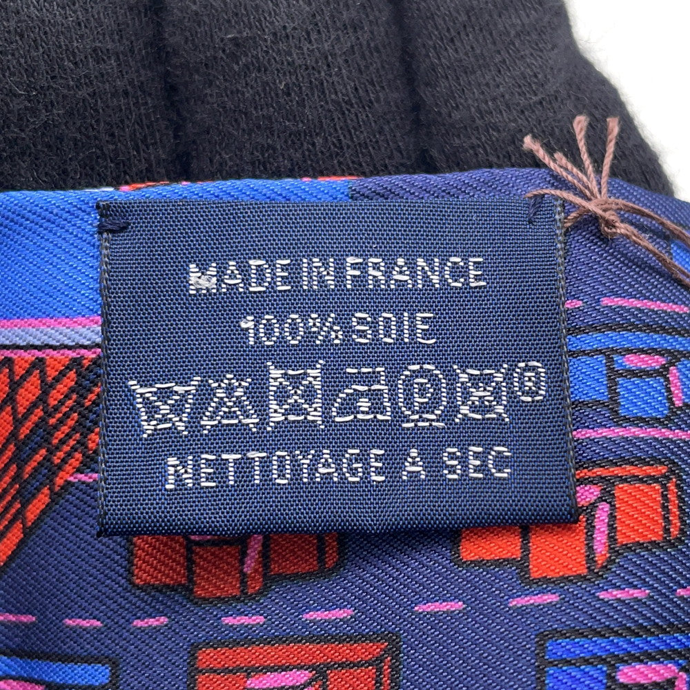 HERMES Twilly Pantin City Blue/Rose/Vert Silk100%