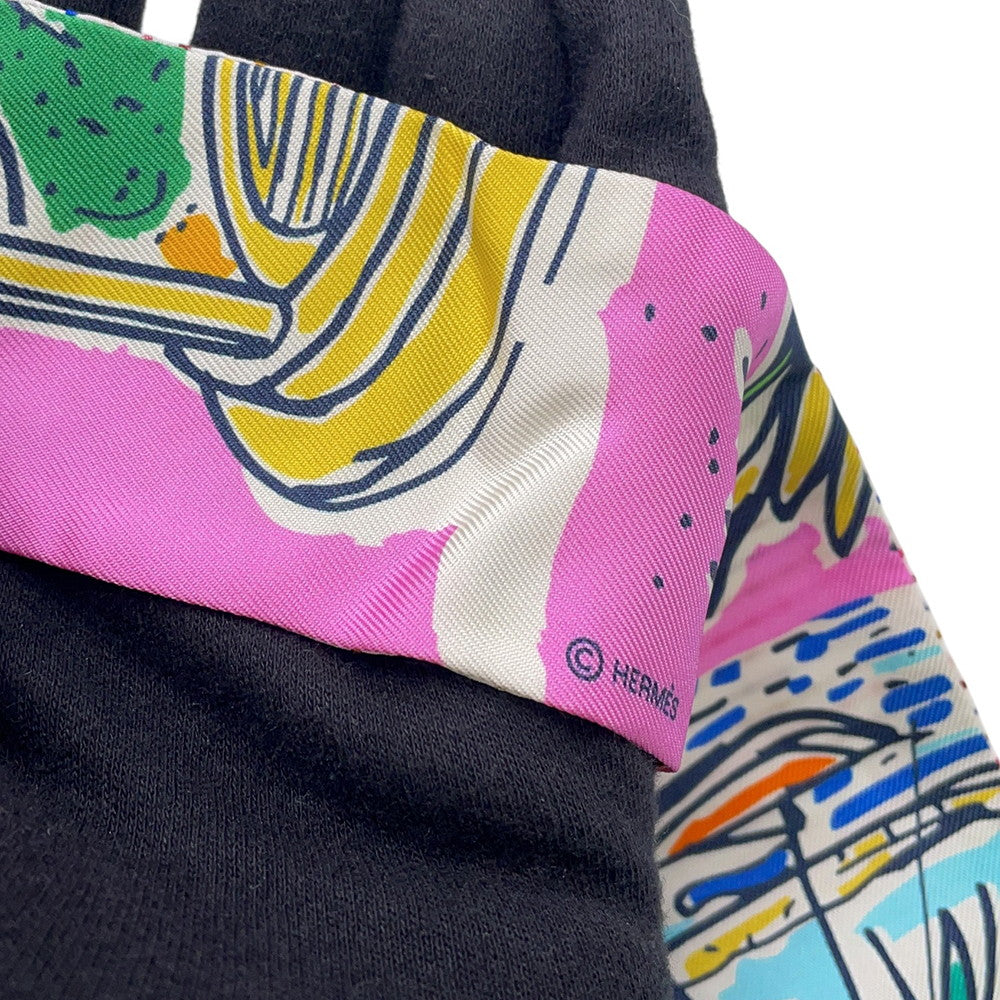 HERMES Twilly Twins EN LIBERTE! Freely! Rose/Blue/Vert Silk100%