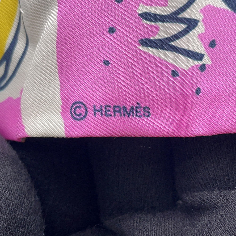 HERMES Twilly Twins EN LIBERTE! Freely! Rose/Blue/Vert Silk100%