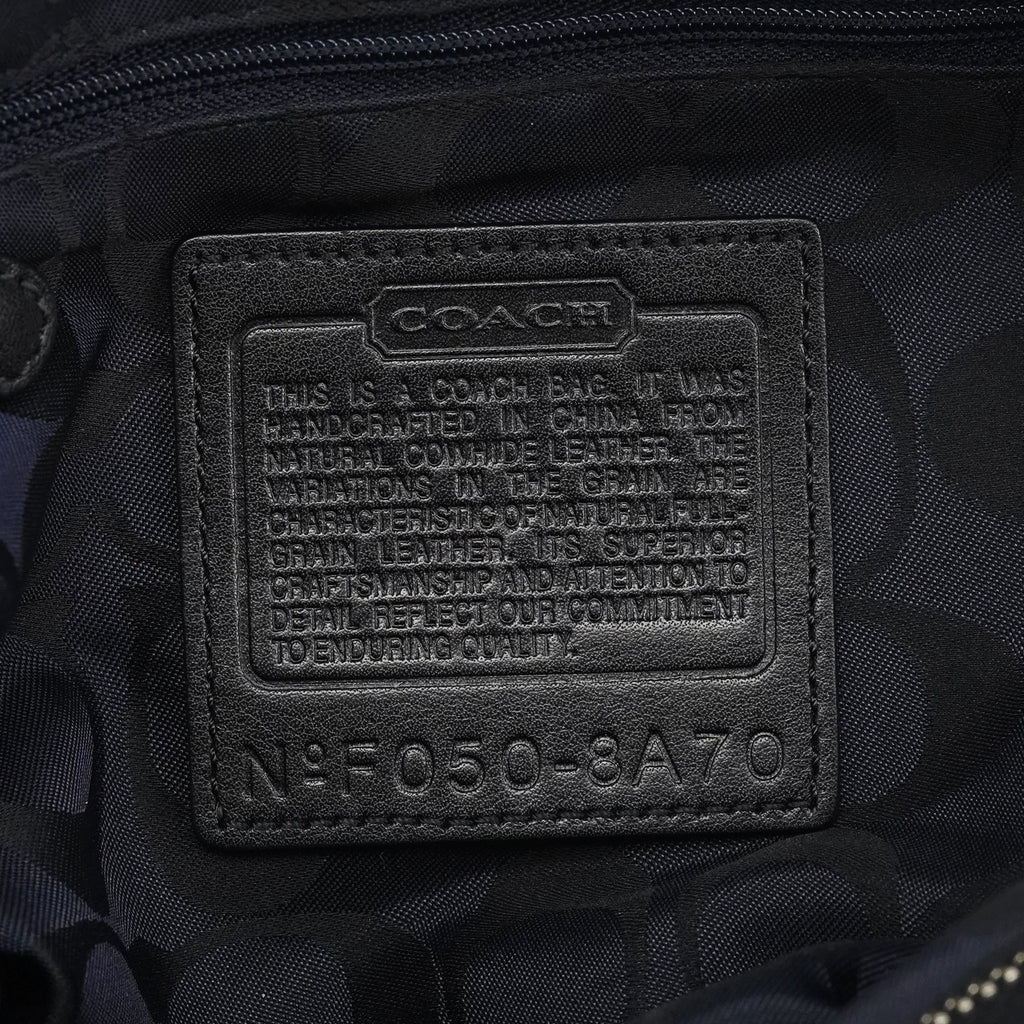 F08A70 Black Leather Hamptons Tote Bag