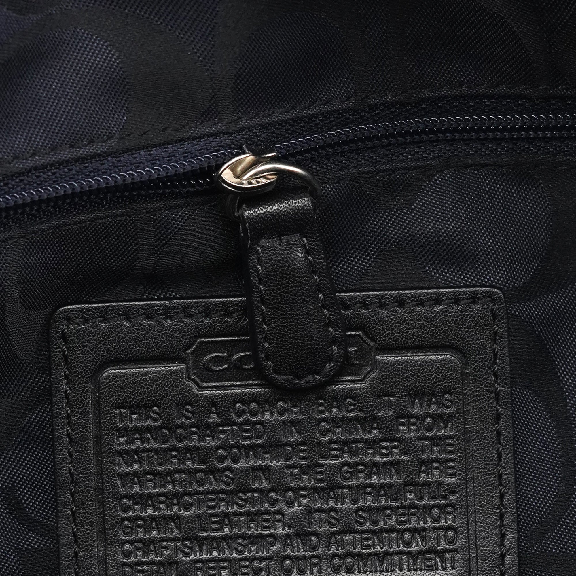 F08A70 Black Leather Hamptons Tote Bag