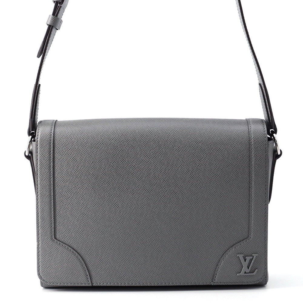 LOUIS VUITTON New Flap Messenger GrisM30808 Taiga Leather