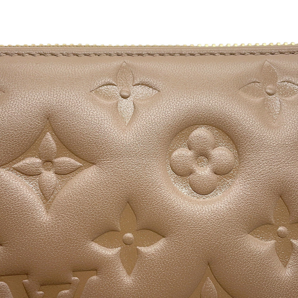 LOUIS VUITTON Zippy Wallet Taupe GreyM81511 Monogram Lamb Leather