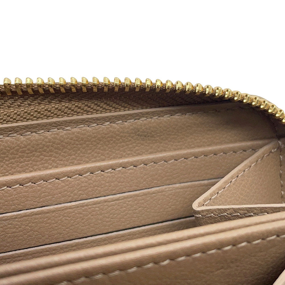 LOUIS VUITTON Zippy Wallet Taupe GreyM81511 Monogram Lamb Leather