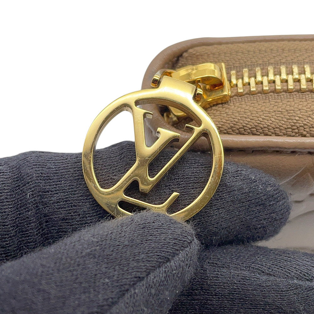 LOUIS VUITTON Zippy Wallet Taupe GreyM81511 Monogram Lamb Leather