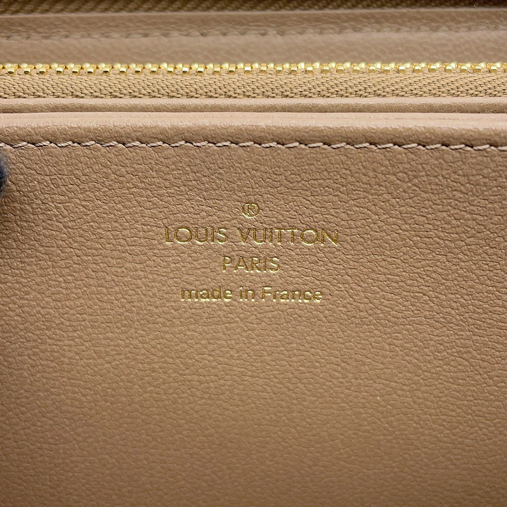 LOUIS VUITTON Zippy Wallet Taupe GreyM81511 Monogram Lamb Leather