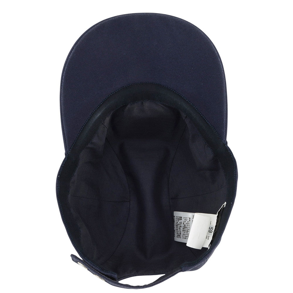 HERMES Cap Davis Sunshine Size 59 Navy Cotton