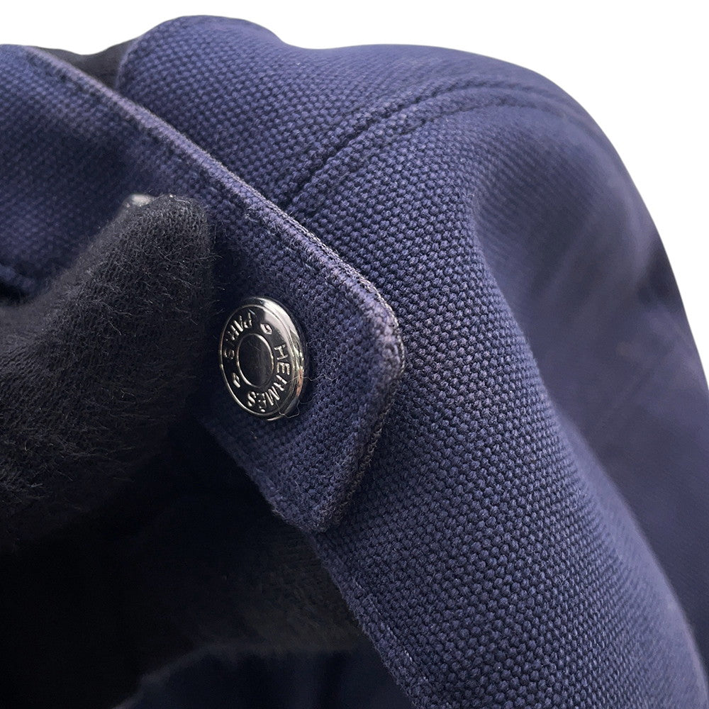 HERMES Cap Davis Sunshine Size 59 Navy Cotton