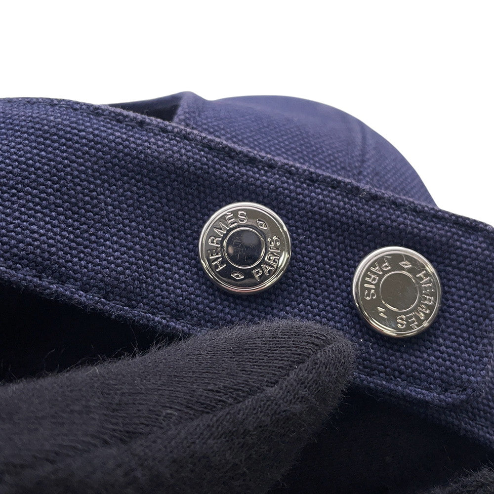 HERMES Cap Davis Sunshine Size 59 Navy Cotton