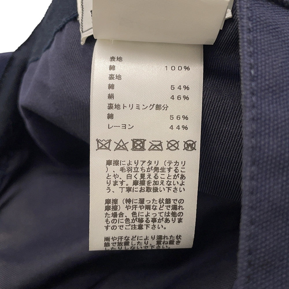 HERMES Cap Davis Sunshine Size 59 Navy Cotton