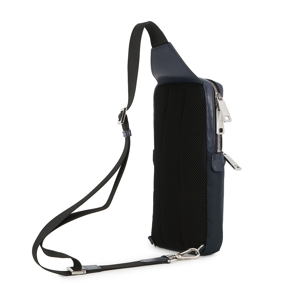 FENDI Monster Bugs Eye Crossbody Bag Navy7VZ033 Nylon Leather