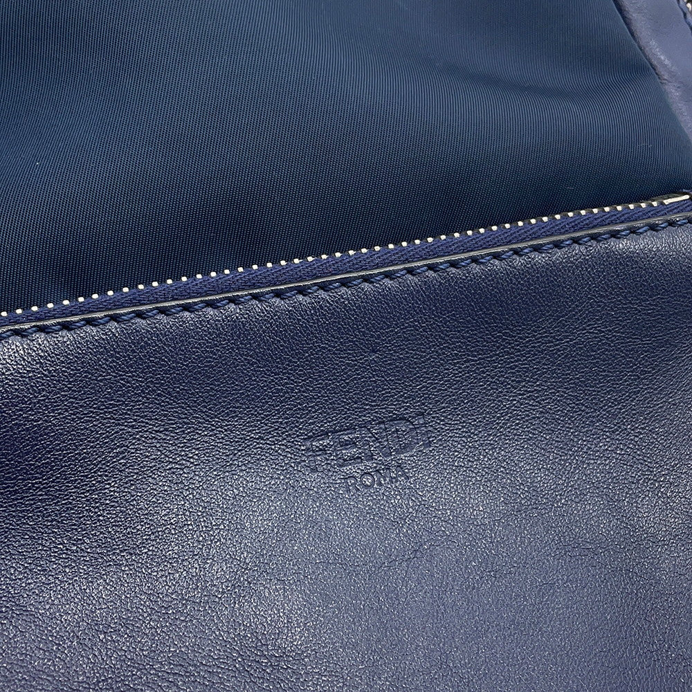FENDI Monster Bugs Eye Crossbody Bag Navy7VZ033 Nylon Leather