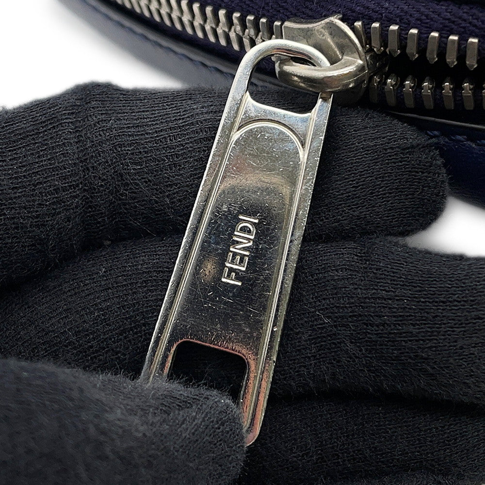 FENDI Monster Bugs Eye Crossbody Bag Navy7VZ033 Nylon Leather