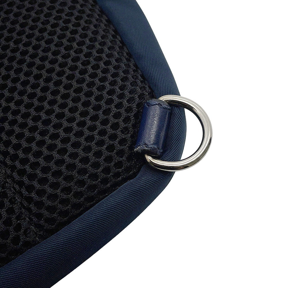 FENDI Monster Bugs Eye Crossbody Bag Navy7VZ033 Nylon Leather