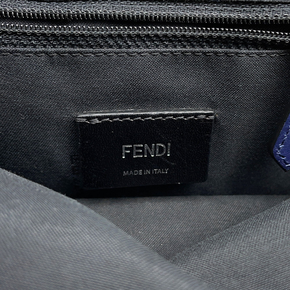 FENDI Monster Bugs Eye Crossbody Bag Navy7VZ033 Nylon Leather