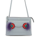 FENDI Two Jules Bugs Monster Shoulder Bag Gray/Multicolor8M0369 Leather Fur