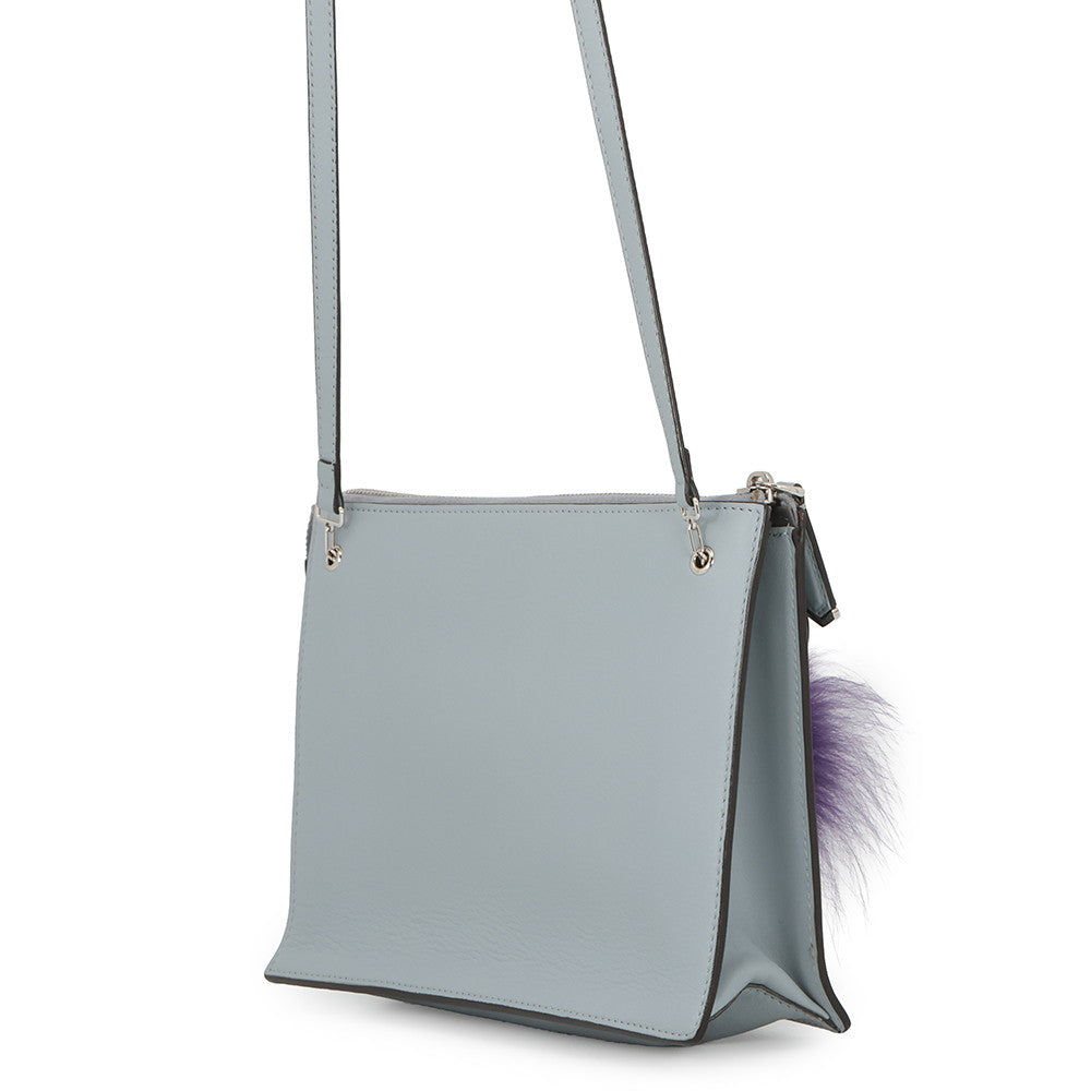 FENDI Two Jules Bugs Monster Shoulder Bag Gray/Multicolor8M0369 Leather Fur