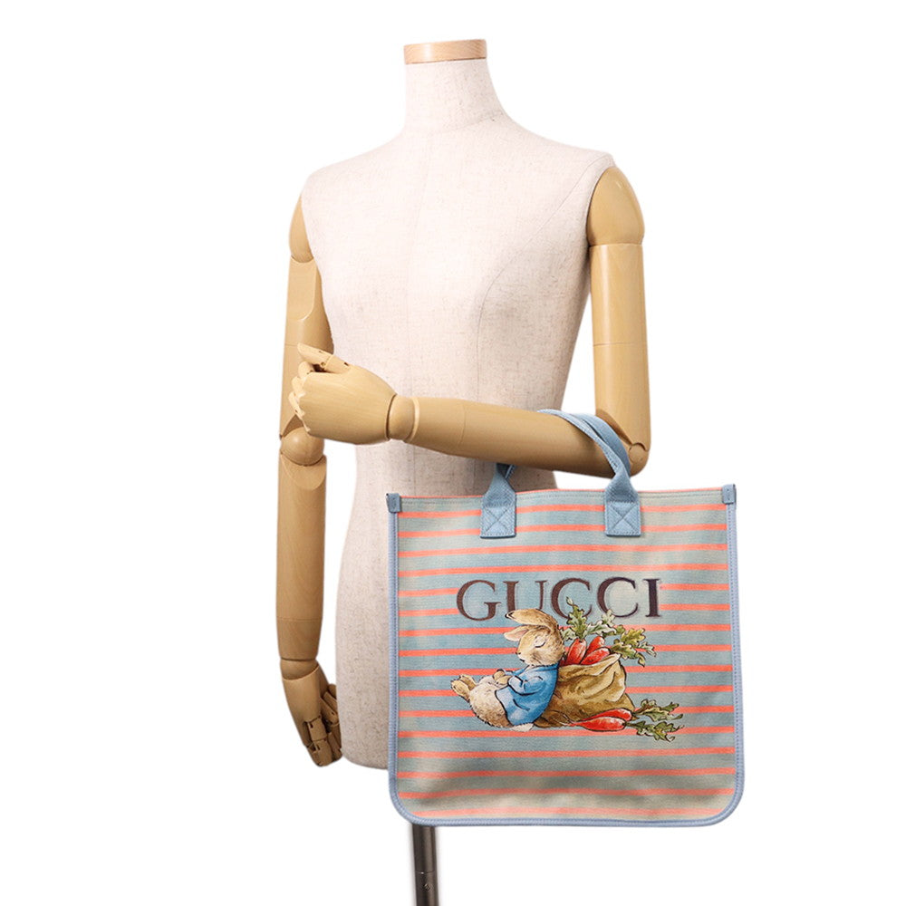 GUCCI GUCCI x Peter Rabbit Children's Tote Bag Light Blue/Multicolor605831 498879 Canvas