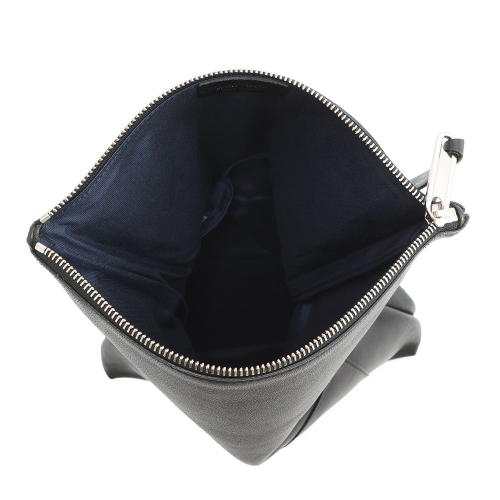 JIMMY CHOO Studded Clutch Bag Black Leather