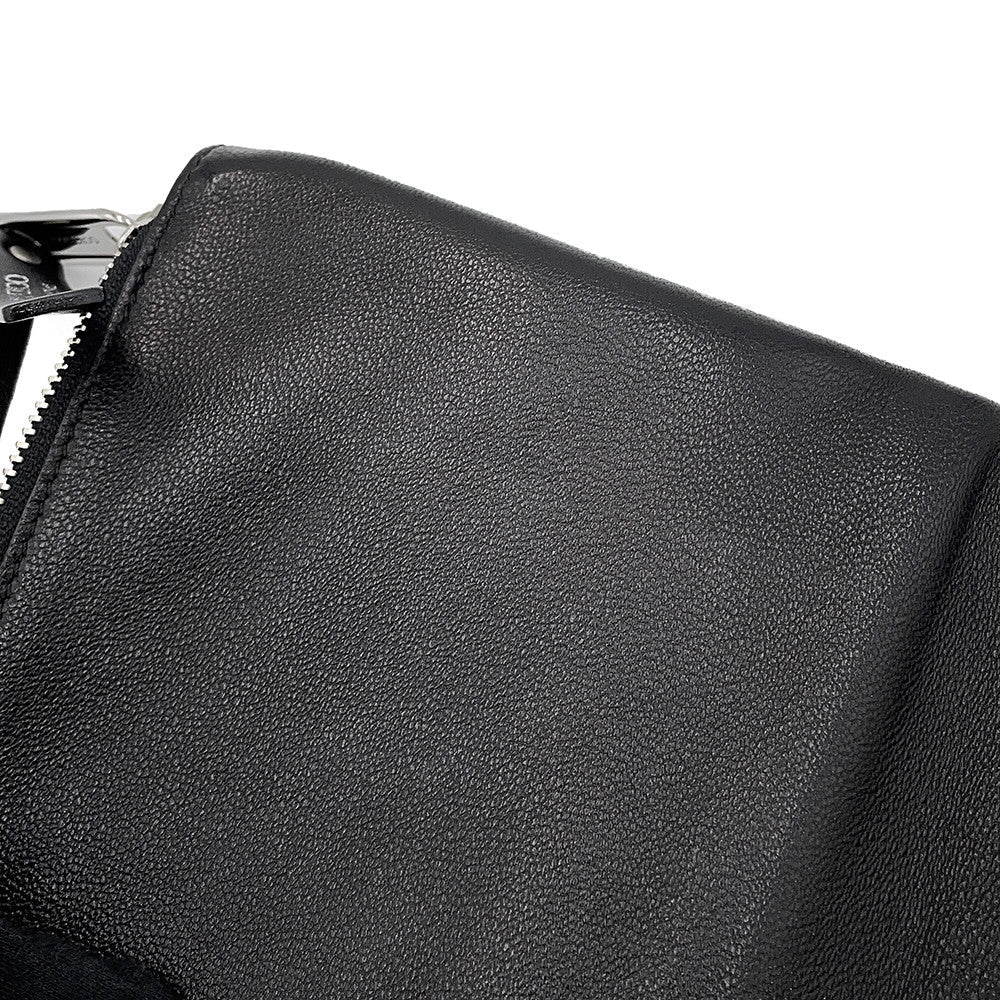 JIMMY CHOO Studded Clutch Bag Black Leather