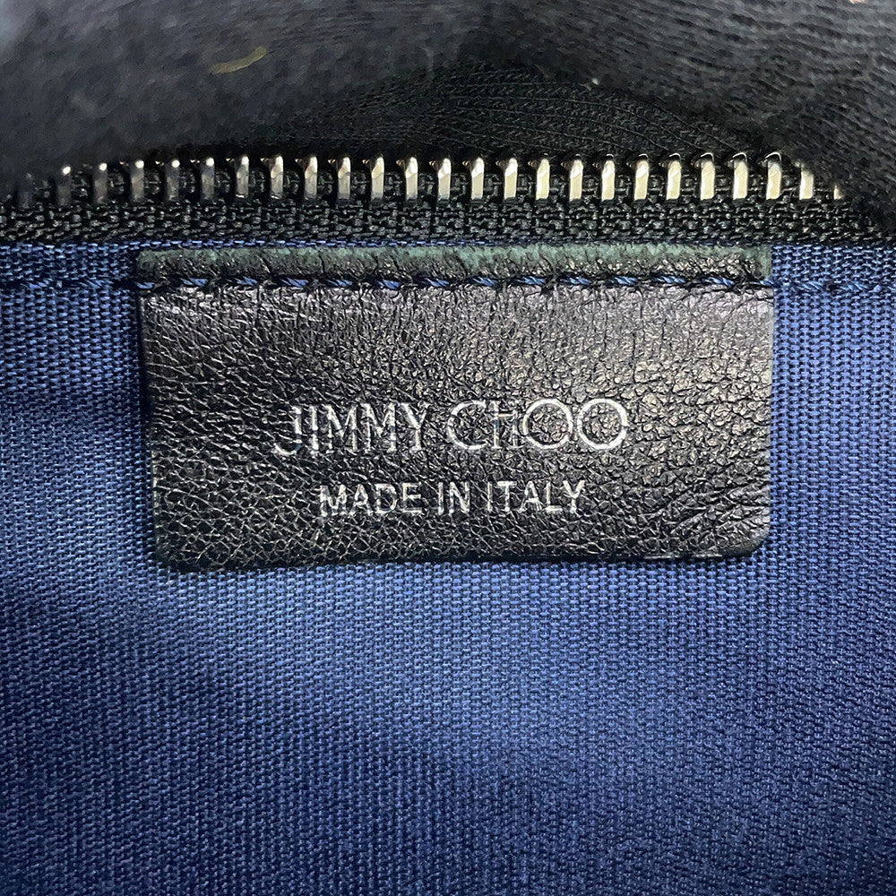 JIMMY CHOO Studded Clutch Bag Black Leather