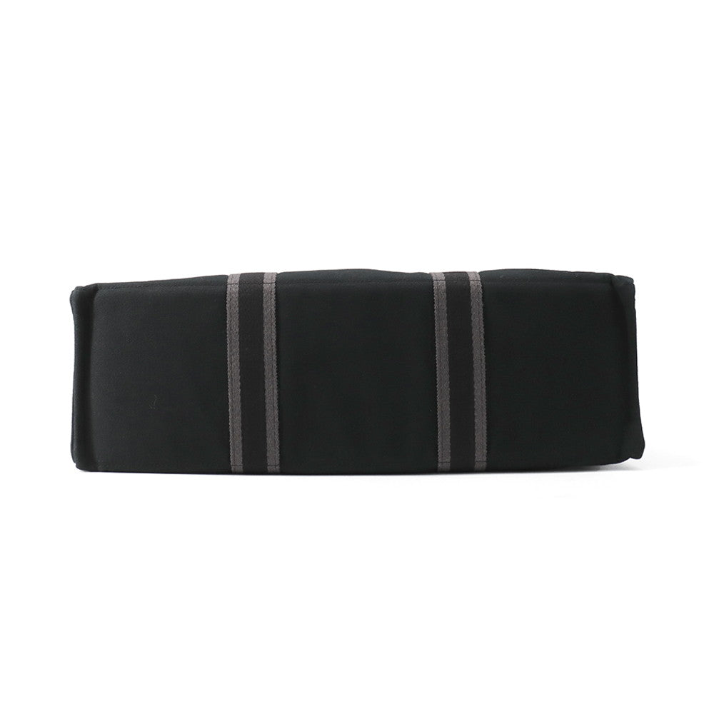 HERMES Fool Toe Black/Gray Canvas Size GM
