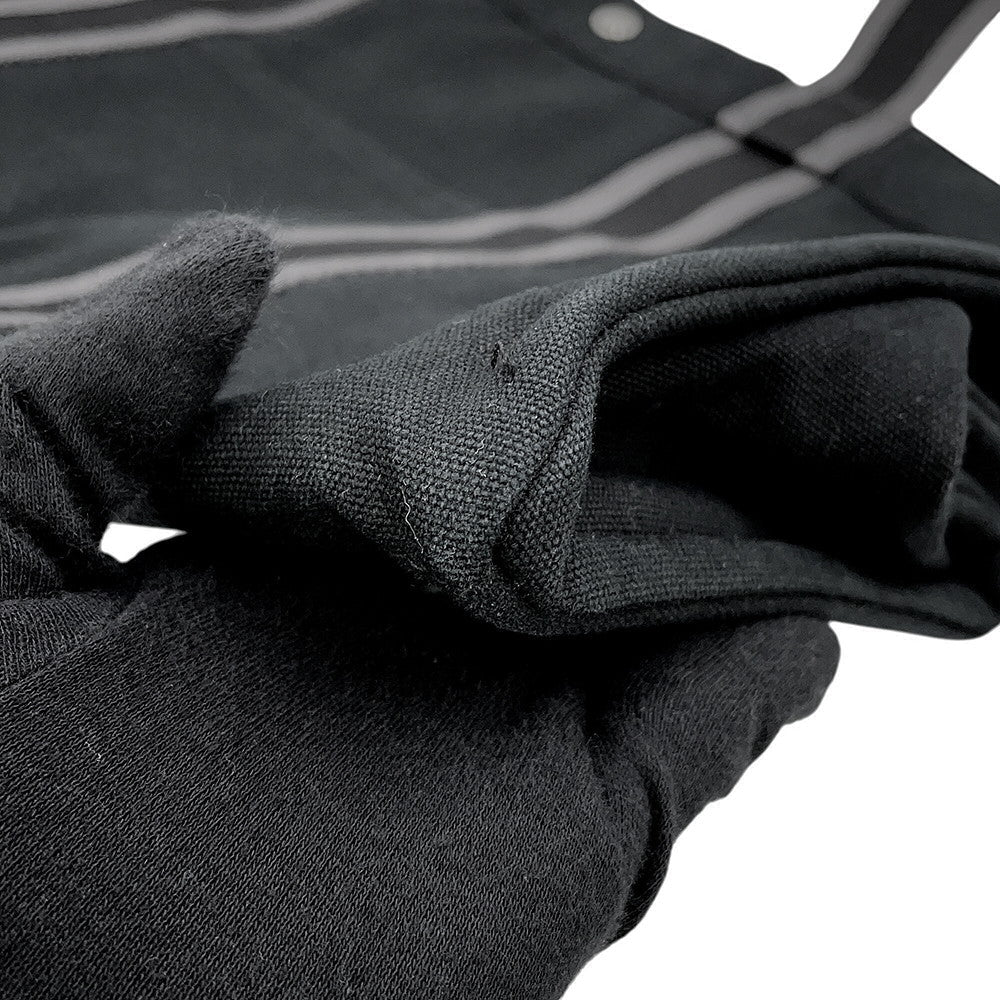 HERMES Fool Toe Black/Gray Canvas Size GM