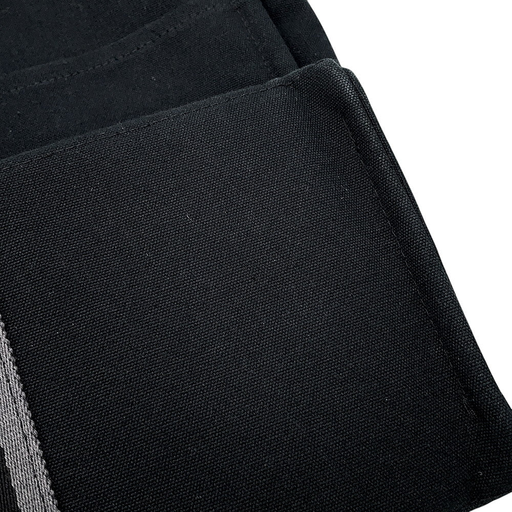 HERMES Fool Toe Black/Gray Canvas Size GM
