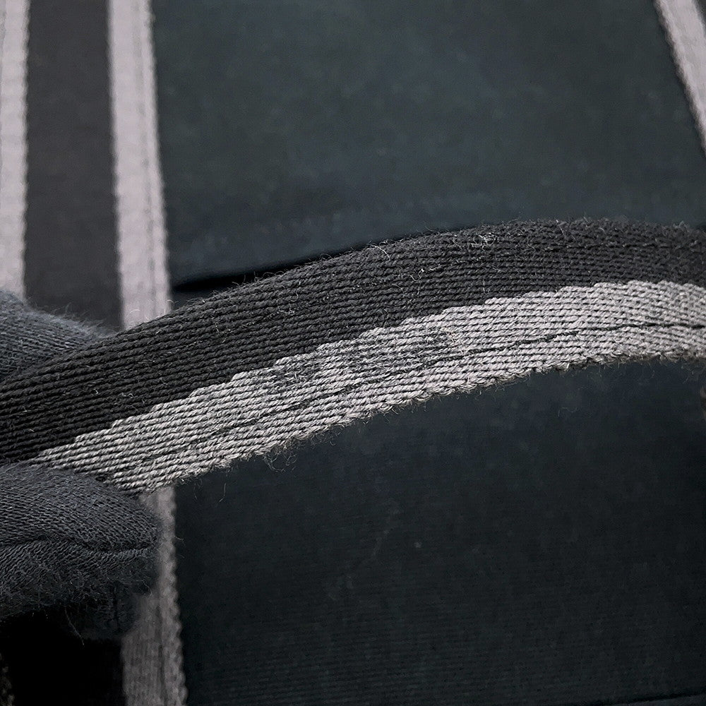HERMES Fool Toe Black/Gray Canvas Size GM
