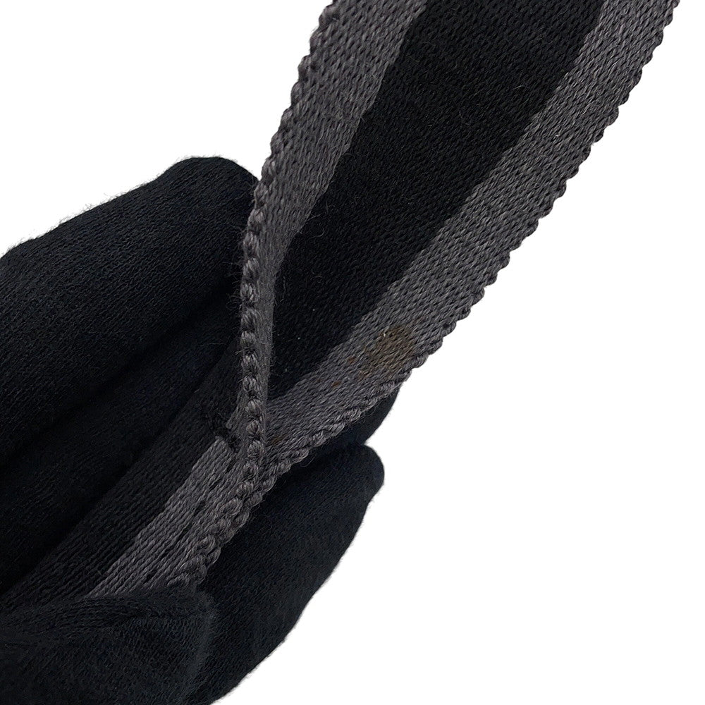 HERMES Fool Toe Black/Gray Canvas Size GM