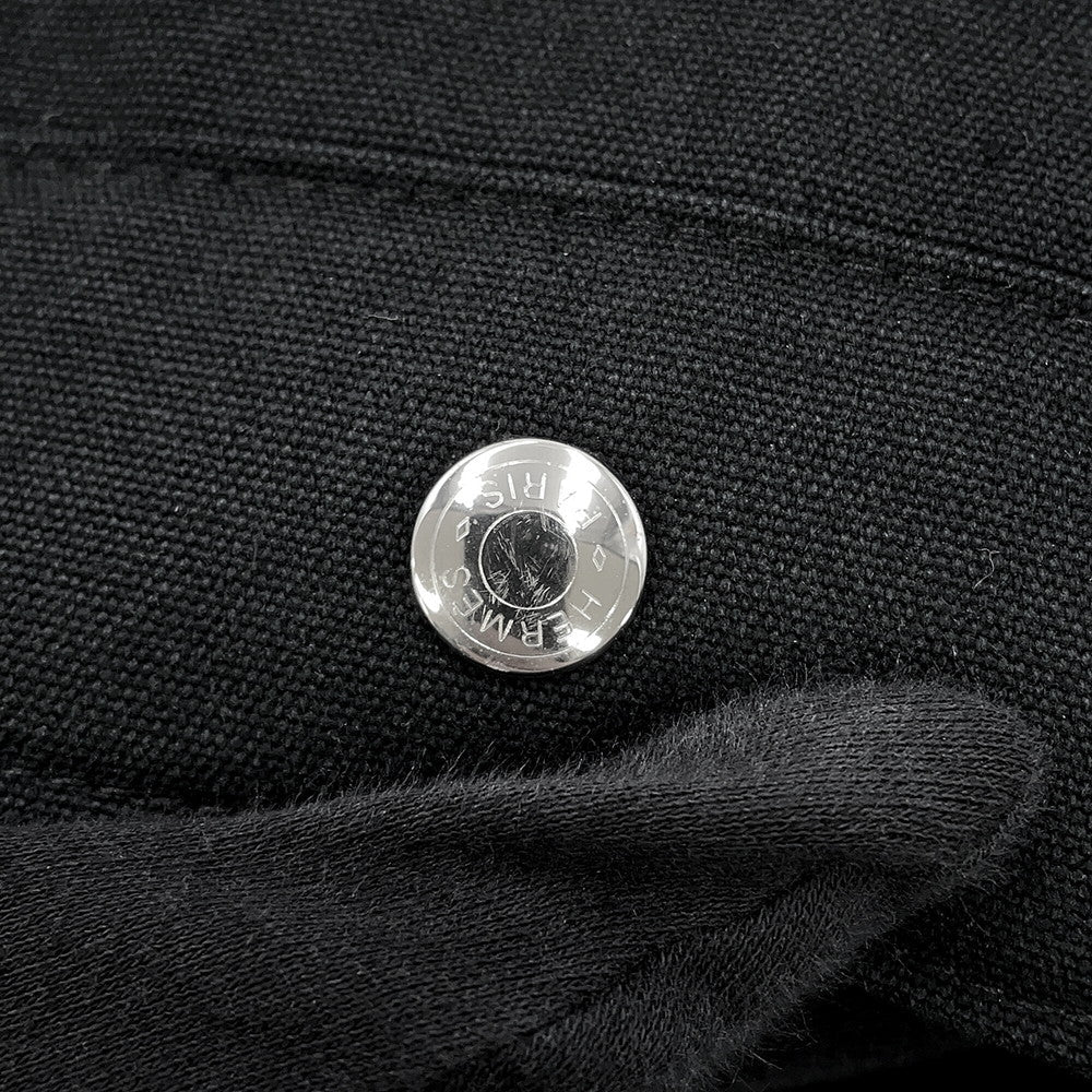 HERMES Fool Toe Black/Gray Canvas Size GM