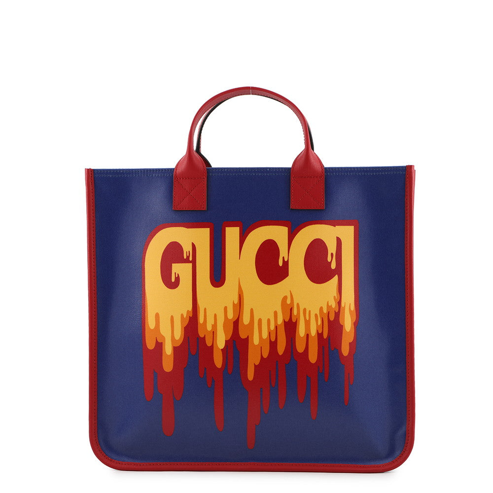 GUCCI Children's Tote Bag Blue/Red/Orange550763 PVC Coated Canvas