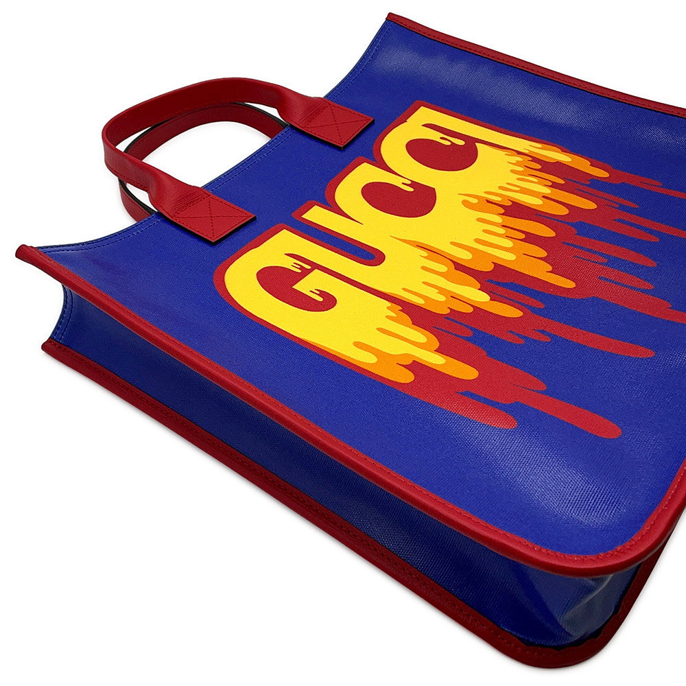 GUCCI Children's Tote Bag Blue/Red/Orange550763 PVC Coated Canvas