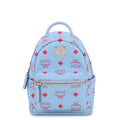 MCM Visetos Stark Backpack Blue/PinkMMKASVE14H2001 Leather Size Mini