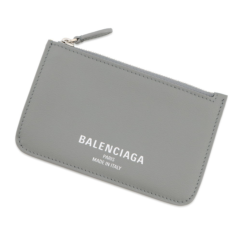 BALENCIAGA Cash 2.0 Long Coin & Card Holder Gray810902 Leather