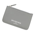 BALENCIAGA Cash 2.0 Long Coin & Card Holder Gray810902 Leather