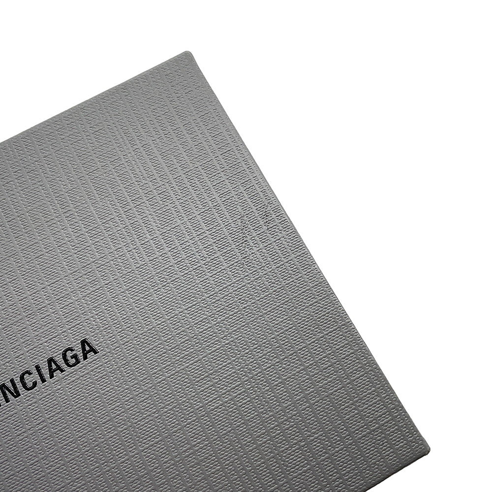BALENCIAGA Cash 2.0 Long Coin & Card Holder Gray810902 Leather