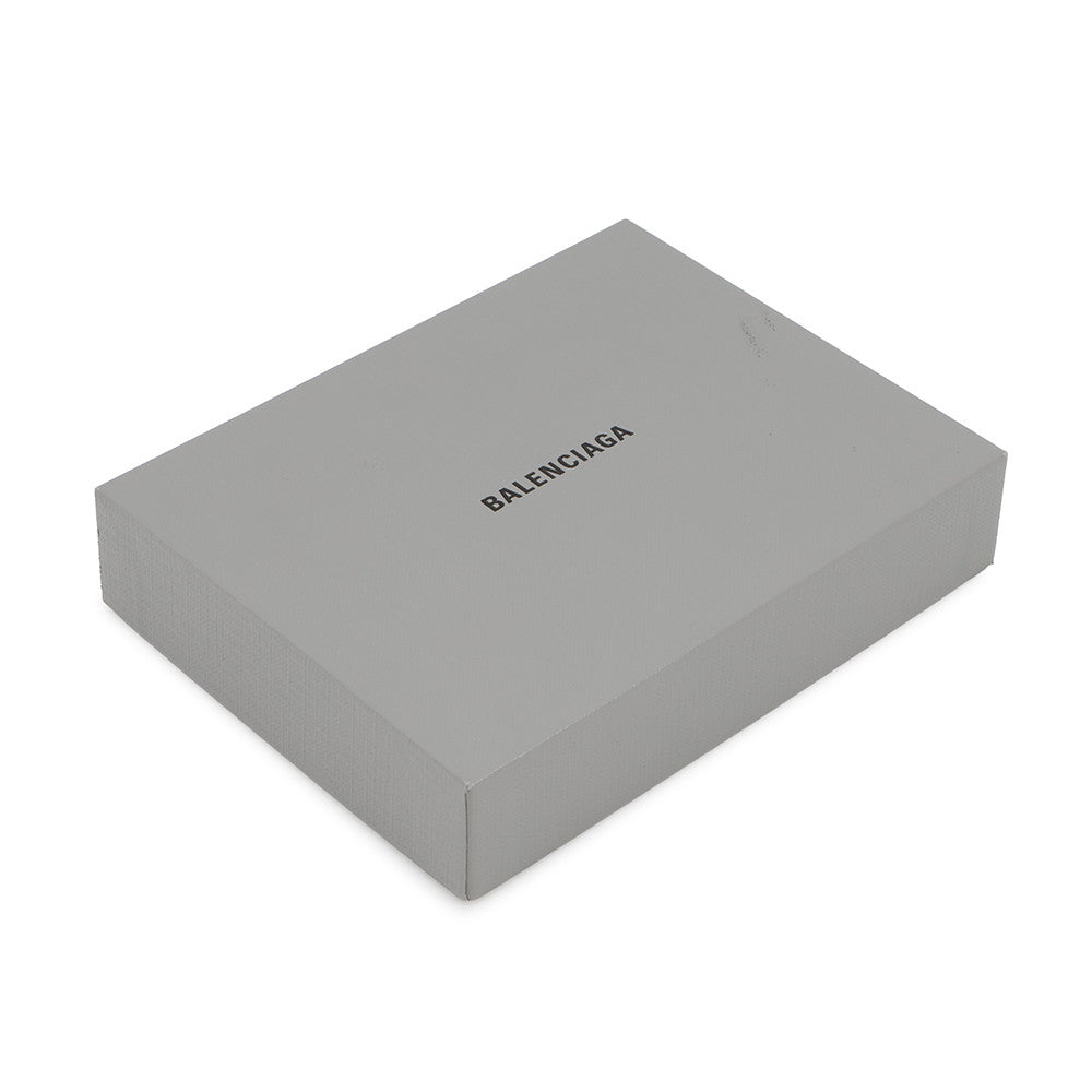 BALENCIAGA Cash 2.0 Long Coin & Card Holder Gray810902 Leather