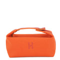 HERMES Brid a Black Feu/Bordeaux Canvas Size PM