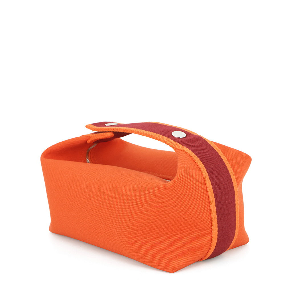 HERMES Brid a Black Feu/Bordeaux Canvas Size PM