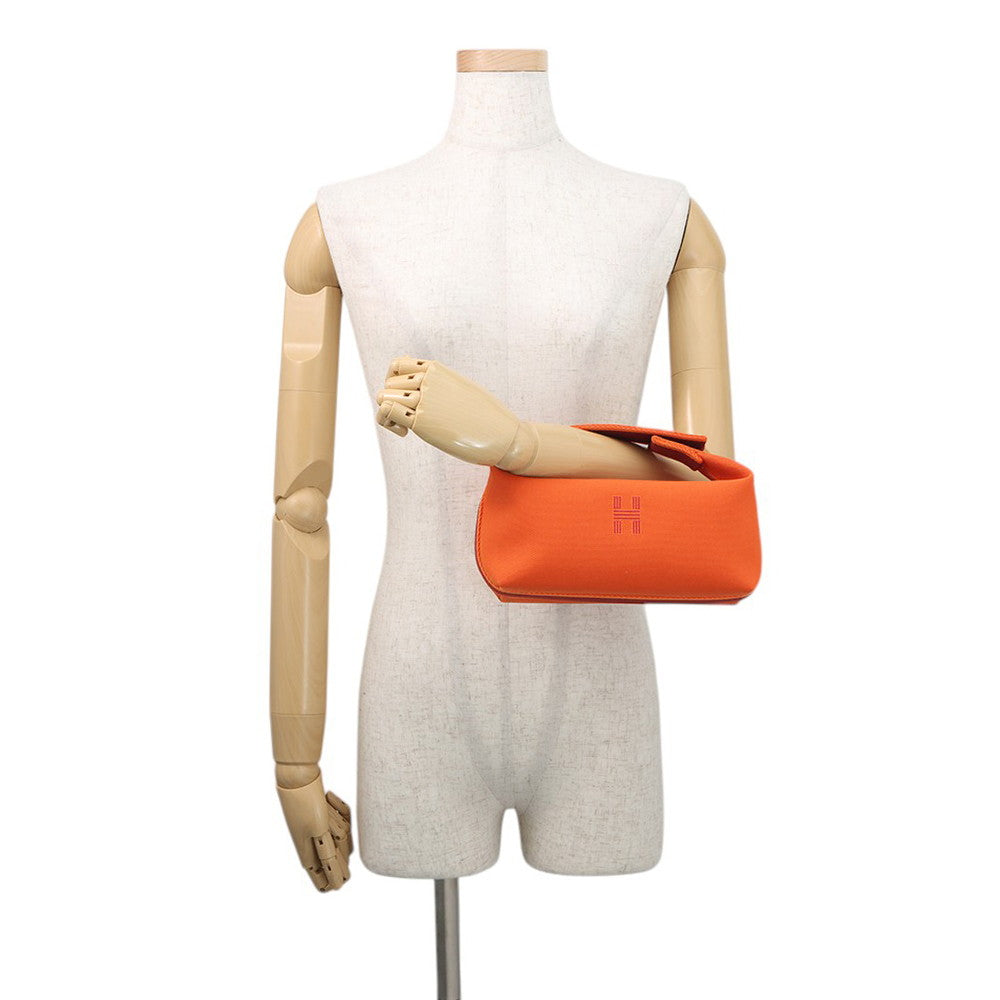 HERMES Brid a Black Feu/Bordeaux Canvas Size PM