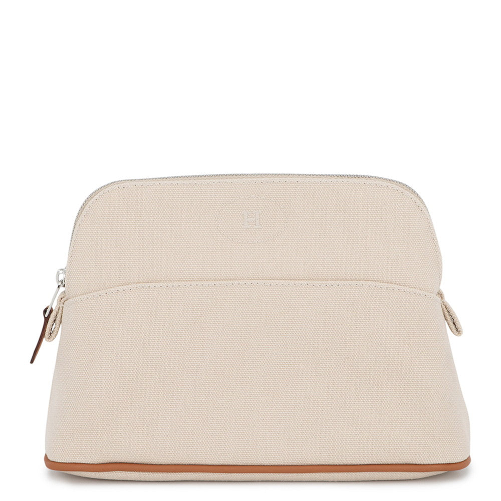HERMES Mini BolidePouch Beige Canvas