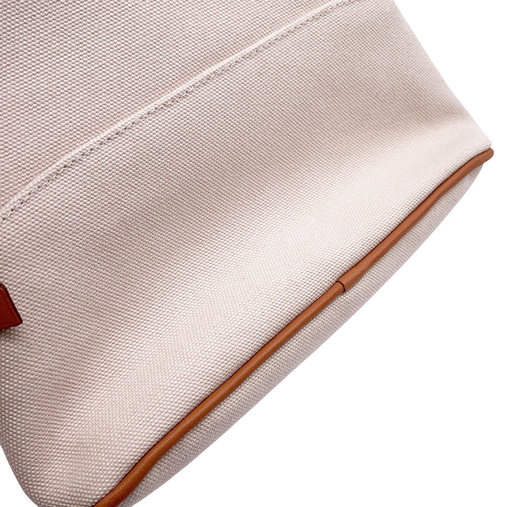 HERMES Mini BolidePouch Beige Canvas