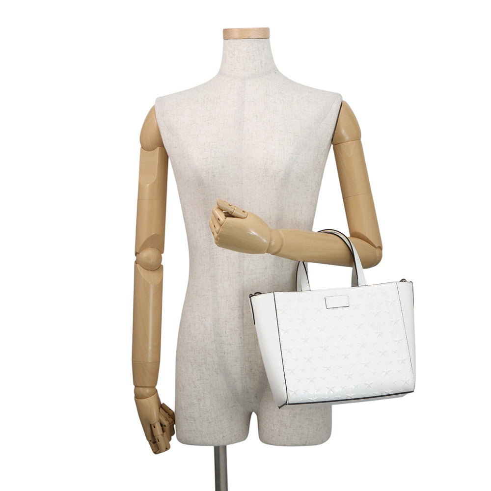 JIMMY CHOO Pegasus S 2WAY Bag White221PEGASI/S TOTE.WIQ Patent Leather